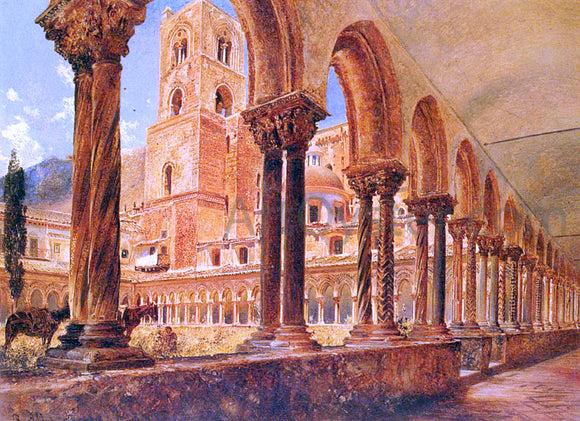  Rudolf Von Alt A View of Monreale, Above Palermo - Canvas Art Print