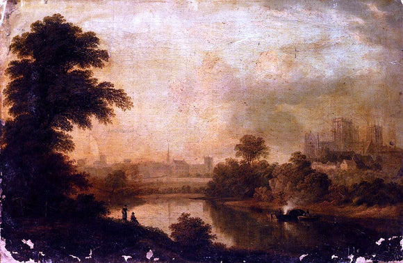  John Glover A View of Ripon Cathedral From Across The River Ure - Canvas Art Print
