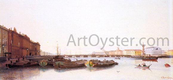  Piotr Petrovitch Weretshchagin A View of St. Petersburg - Canvas Art Print