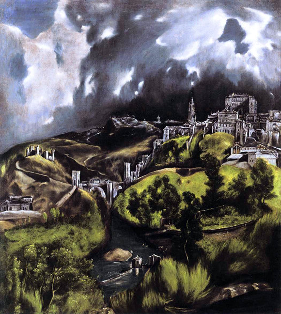  El Greco A View of Toledo - Canvas Art Print