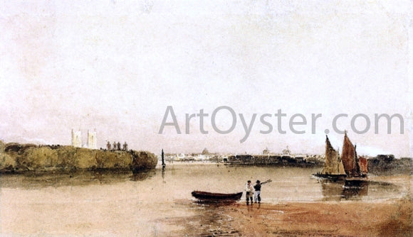  Peter De Wint View of Westminster from Battersea - Canvas Art Print