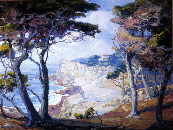  Franz Bischoff A Villa on the Monterey Coast - Canvas Art Print