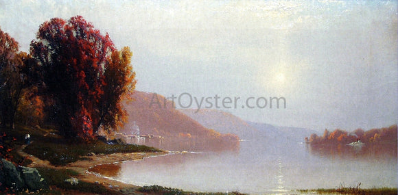  Alfred Thompson Bricher Walk by the Lake - Canvas Art Print