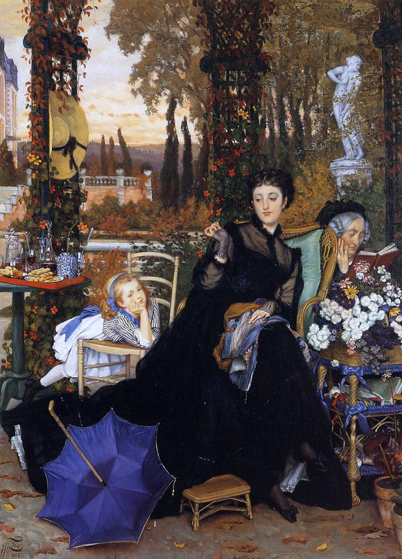  James Tissot A Widow - Canvas Art Print