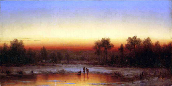  Sanford Robinson Gifford A Winter Twilight - Canvas Art Print
