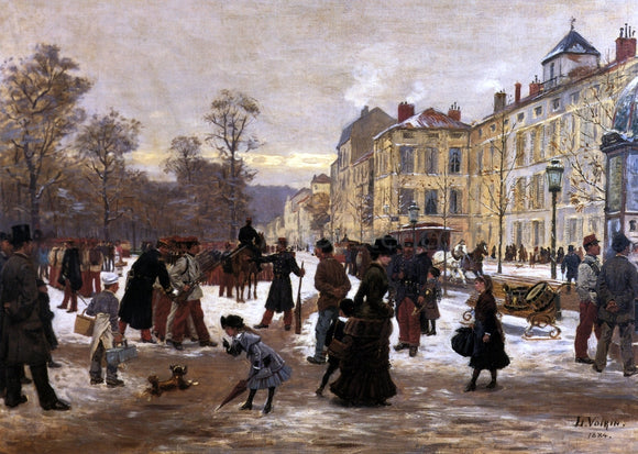  Leon Joseph Voirin A Winter's Day - Canvas Art Print