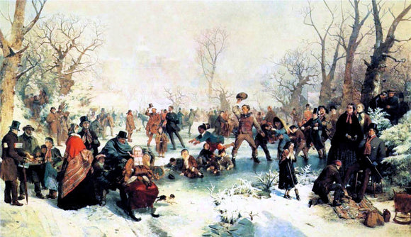  John Ritchie A Winter's Day in St. James' Park - Canvas Art Print