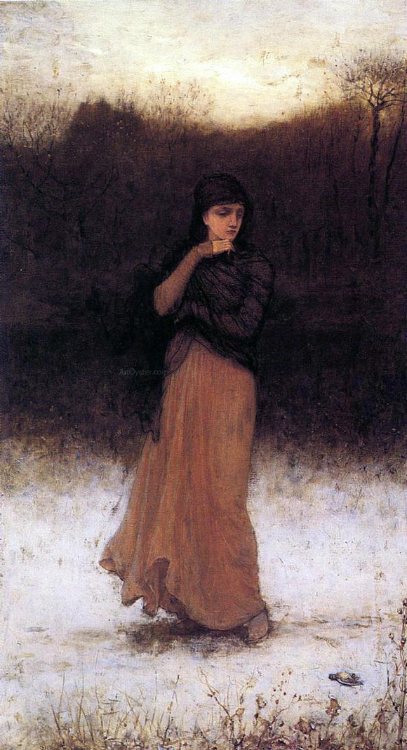  George Henry Boughton Wintry Contemplation - Canvas Art Print