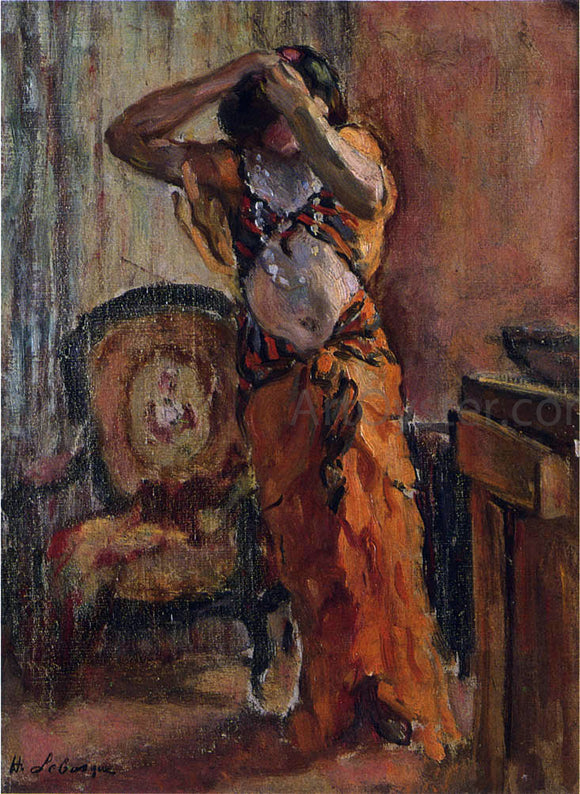  Henri Lebasque A Woman Dressing - Canvas Art Print