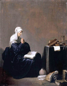  Willem De Poorter A Woman Praying - Canvas Art Print