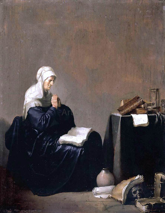  Willem De Poorter A Woman Praying - Canvas Art Print