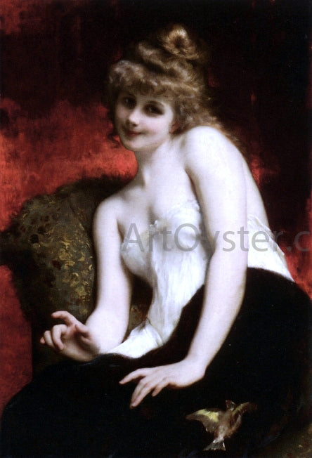  Etienne Adolphe Piot A Young Beauty - Canvas Art Print