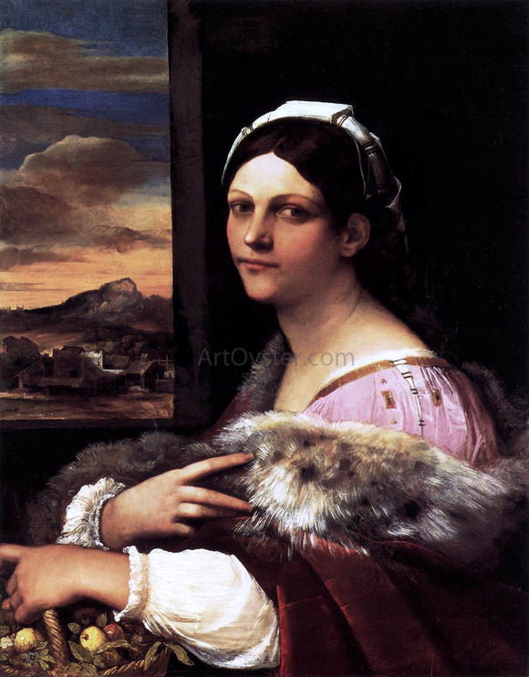  Sebastiano Del Piombo A Young Roman Woman - Canvas Art Print