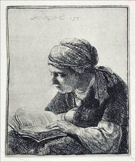  Rembrandt Van Rijn Young Woman Reading - Canvas Art Print