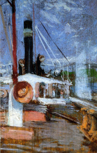  John Twachtman Aboard a Steamer - Canvas Art Print