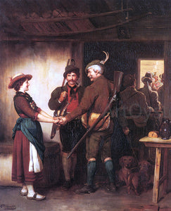  Franz Von Defregger Abschied Der Jeger - Canvas Art Print