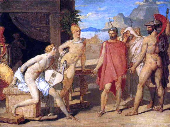  Jean-Auguste-Dominique Ingres Achilles Receiving the Envoys of Agamemnon - Canvas Art Print