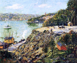  Ernest Lawson Across the River, New York - Canvas Art Print