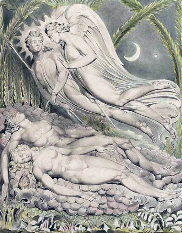  William Blake Adam and Eve Sleeping - Canvas Art Print