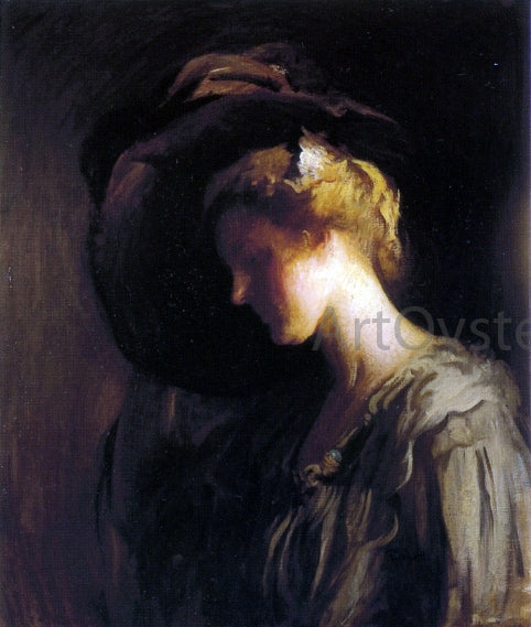  Edmund Tarbell Adjusting the Hat (also known as Head) - Canvas Art Print