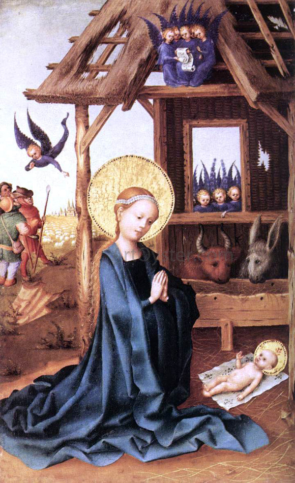  Stefan Lochner Adoration of the Child Jesus - Canvas Art Print