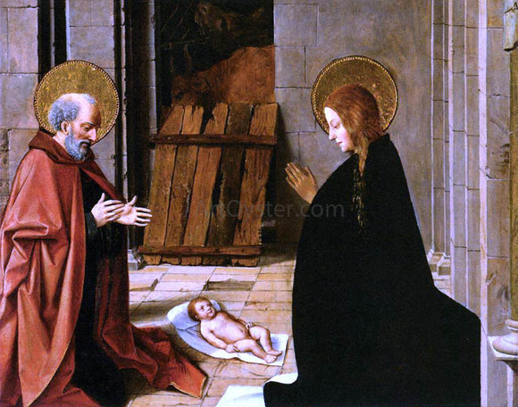  Josse Lieferinxe Adoration of the Christ Child - Canvas Art Print
