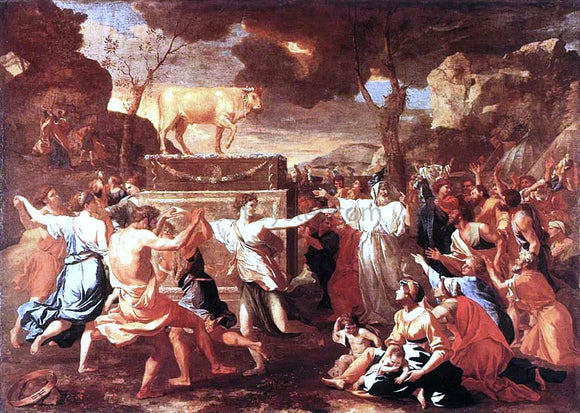  Nicolas Poussin Adoration of the Golden Calf - Canvas Art Print