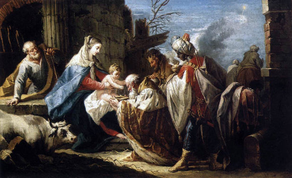  Gaspare Diziani Adoration of the Magi - Canvas Art Print