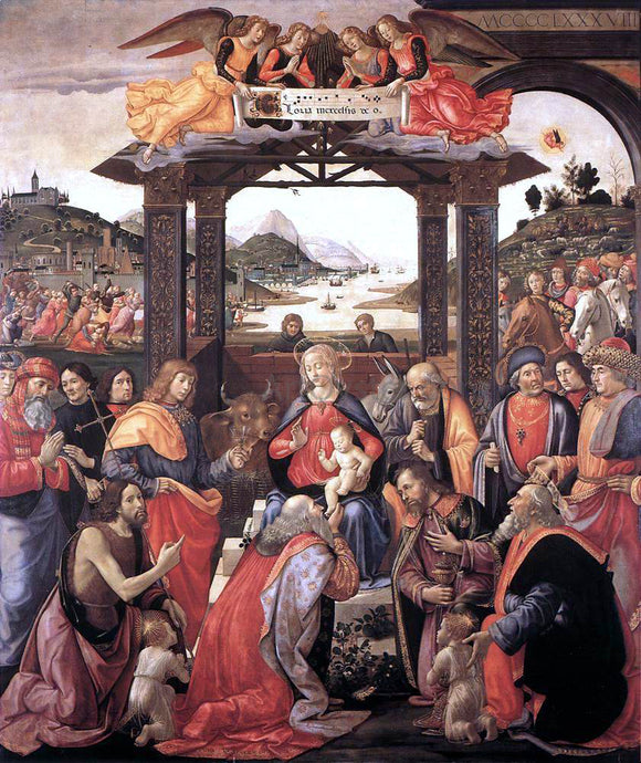  Domenico Ghirlandaio Adoration of the Magi - Canvas Art Print