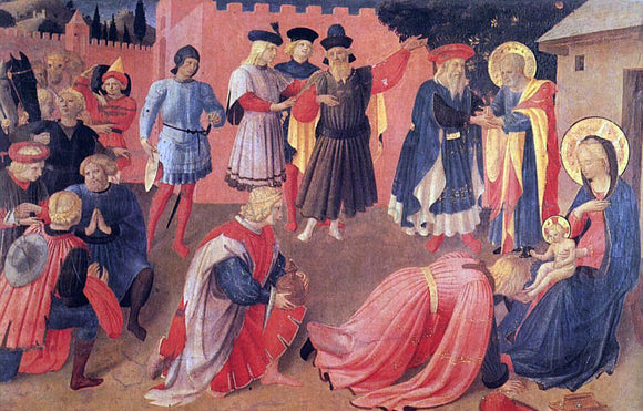  Fra Angelico Adoration of the Magi (Linaioli Tabernacle) - Canvas Art Print