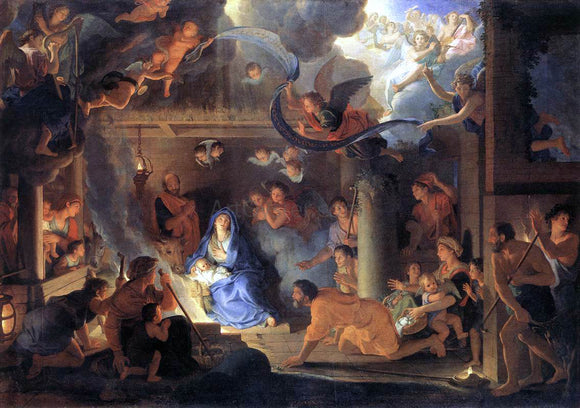  Charles Le Brun Adoration of the Shepherds - Canvas Art Print