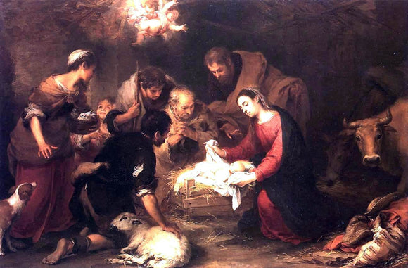  Bartolome Esteban Murillo Adoration of the Shepherds - Canvas Art Print