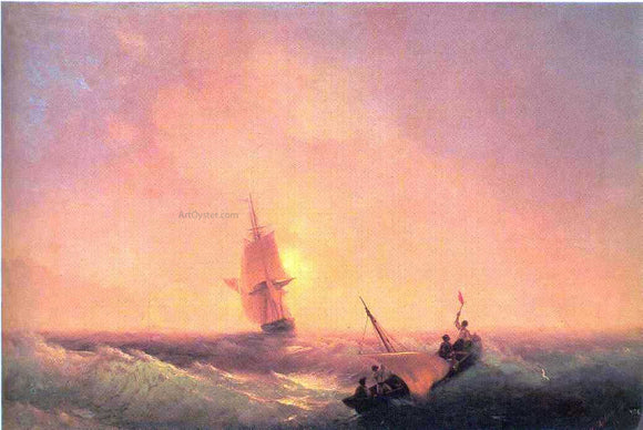  Ivan Constantinovich Aivazovsky After shipwreck - Canvas Art Print