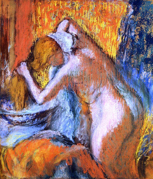  Edgar Degas After the Bath, Woman Drying Her Hair - Canvas Art Print