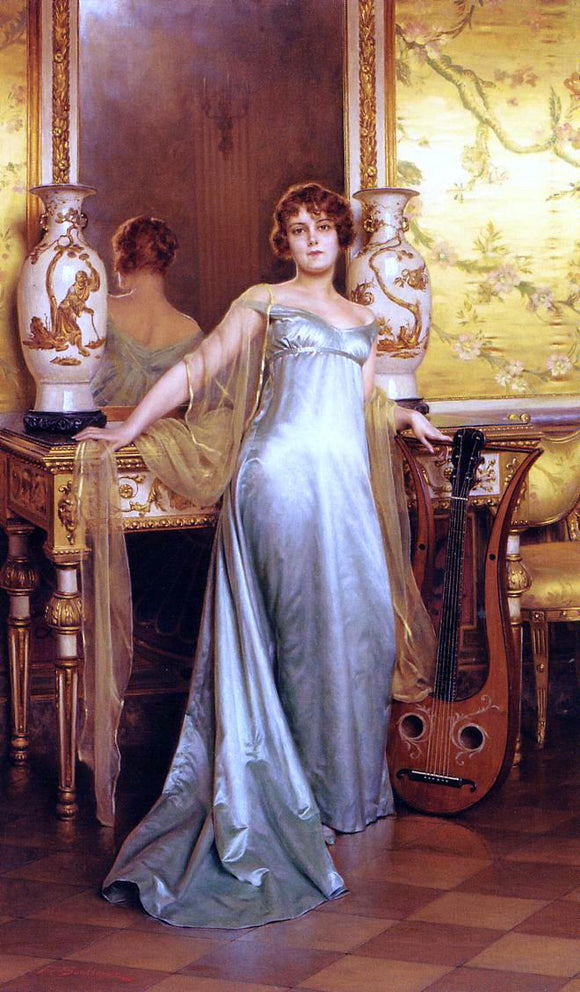  Charles Frederick Soulacroix After the Concert - Canvas Art Print