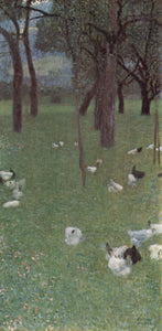  Gustav Klimt After the Rain Garden with Chickens in St Agatha - Canvas Art Print