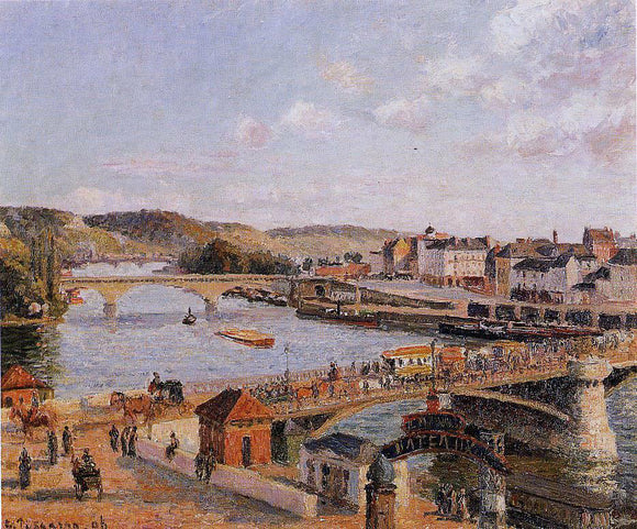  Camille Pissarro Afternoon, Sun, Rouen - Canvas Art Print