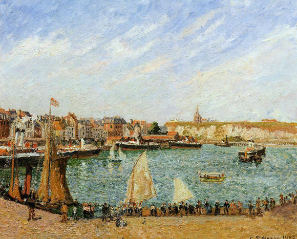  Camille Pissarro Afternoon, Sun, the Inner Harbor, Dieppe - Canvas Art Print
