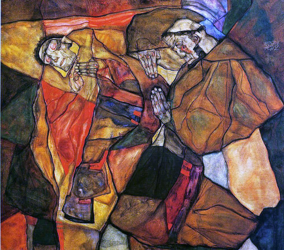  Egon Schiele Agony - Canvas Art Print
