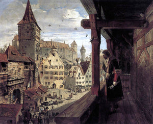  William Bell Scott Albrecht Durer on the Balcony of his House - Canvas Art Print