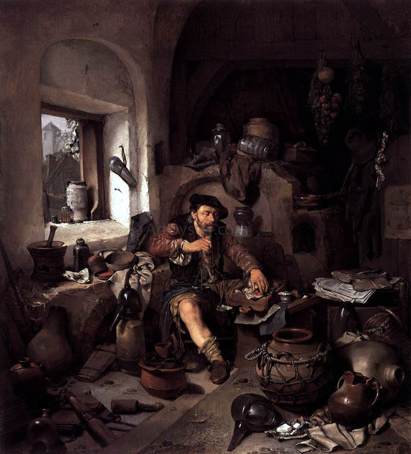  Cornelis Bega Alchemist - Canvas Art Print