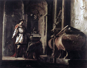  Johann Heinrich Schonfeld Alexander the Great before the Tomb of Achilles - Canvas Art Print