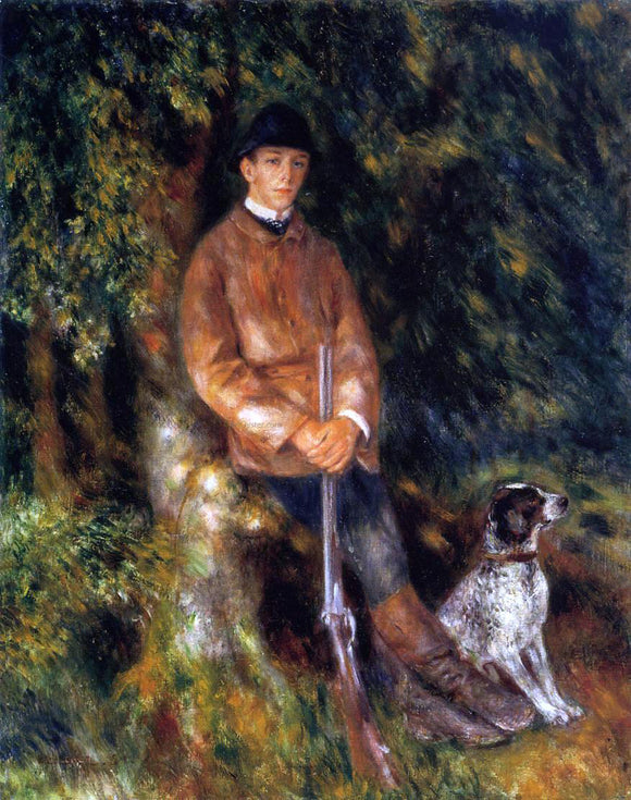  Pierre Auguste Renoir Alfred Berard and His Dog - Canvas Art Print