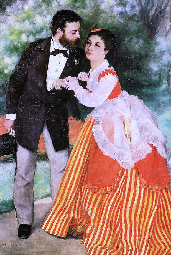  Pierre Auguste Renoir Alfred Sisley with His Wife - Canvas Art Print