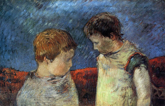  Paul Gauguin Aline Gauguin and One of Her Brothers - Canvas Art Print