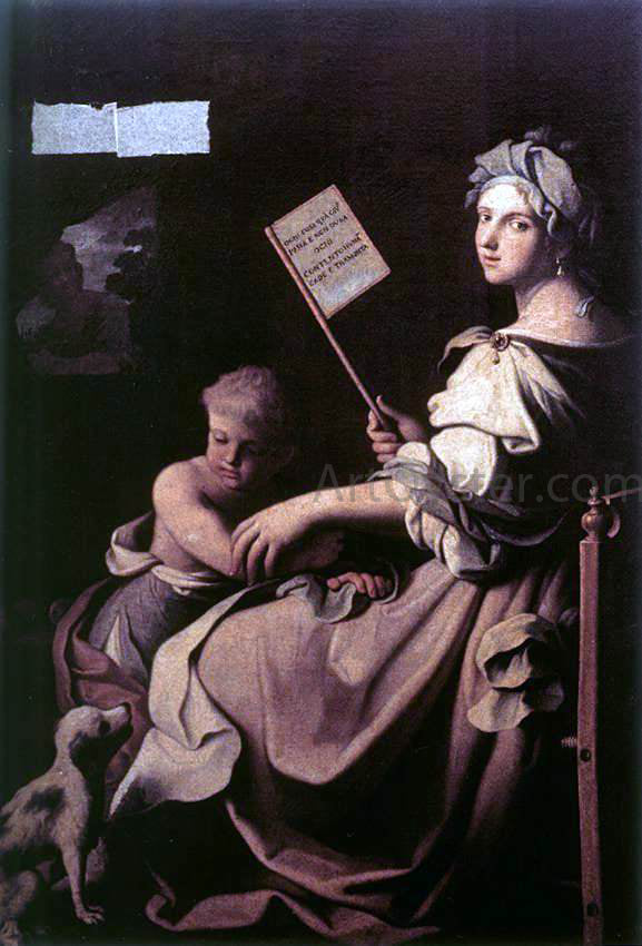  Giovanni Domenico Cerrini Allegory of Human Fragility - Canvas Art Print