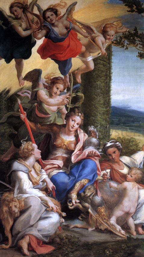  Correggio Allegory of Virtue - Canvas Art Print