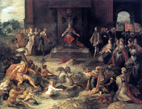  II Frans Francken Allegory on the Abdication of Emperor Charles V in Brussels, 25 October 1555 - Canvas Art Print