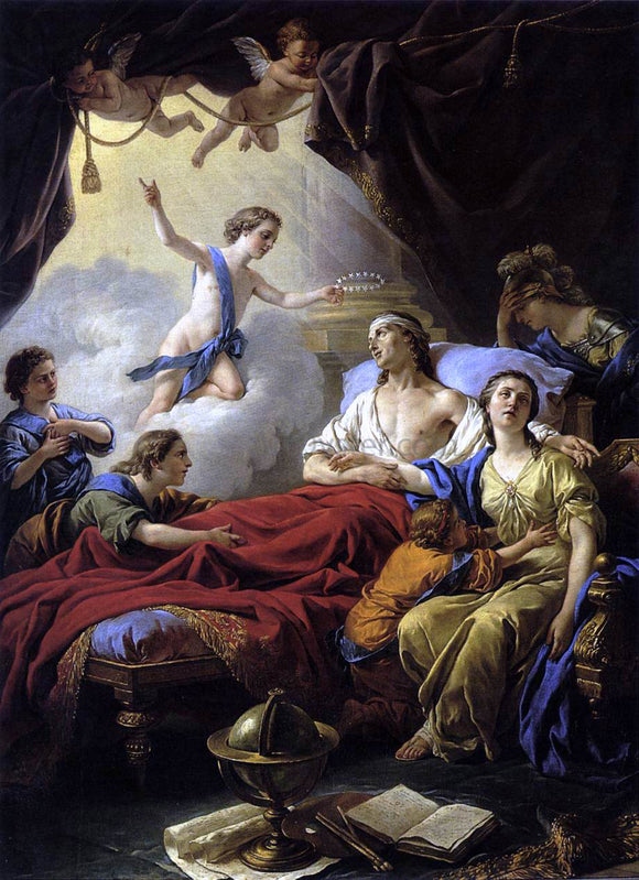  Louis-Jean-Francois Lagrenee Allegory on the Death of the Dauphin - Canvas Art Print