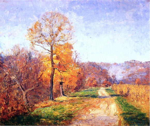  Theodore Clement Steele Along a Country Lane - Canvas Art Print
